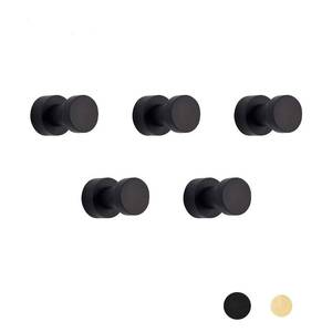 lot 8664 image: BVL Black Robe Hook Brass Small Towel Hook for Bathoom with Glue