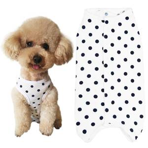 lot 8699 image: Dogs Recovery Suit Post Surgery Shirt for Puppy, Wound Protective Clothes for Little Animals(White spot-s)