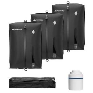 lot 8737 image: YEEKORO Vacuum Bag for Travel, Professional IPX8 Waterproof Reusable Vacuum Compression Bags for Travel Suitcases, Durable Space Saver Bag(3 PACK,With Pump)