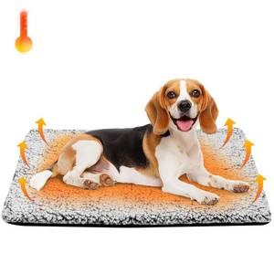 lot 8757 image: WONONE Self Warming Pet Pad, Super Soft Thermal Dog Crate Bed Pad for Crate, Sofa, Floor Washable Anti-Slip Self Warming Kennel Mat for Indoor Outdoor Dogs and Cats (LightGray, M)