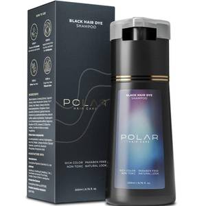 lot 8763 image: POLAR HAIR CARE Polar Haircare - Hair Dye Shampoo for Gray Hair for Women & Men (Jet Black) Natural Hair Dye Kit - Semi Permanent Hair Dye Shampoo - Vegan Hair Dye USA 6.76 Fl Oz
