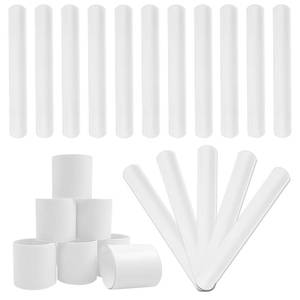 lot 8787 image: Uniticber White Blank Slap Bracelets Bulk 36 PCS - DIY Craft Painting Vinyl Wristbands for Party Favors