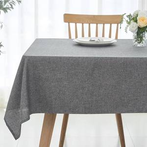 lot 8789 image: maxmill Rectangle Linen Textured Tablecloth Waterproof Spillproof Wrinkle Free Washable Fabric Table Cloth Kitchen Dining Tabletop Decoration Table Cover for Holiday Party, 52 x 70 Inch, Dark Grey