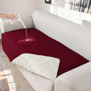 lot 8803 image: Genina 100% Waterproof Couch Cover for 3 Cushion Couch Sofa Cover for Dogs, Anti-Slip Sofa Covers Washable Couch Covers for Sectional Sofa L Shape Furniture Protector, 1 Piece (Wine, Sofa)