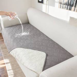 lot 8804 image: Genina 100% Waterproof Couch Cover for 3 Cushion Couch Sofa Cover for Dogs, Anti-Slip Sofa Covers Washable Couch Covers for Sectional Sofa L Shape Furniture Protector, 1 Piece (Light Gray, Sofa)