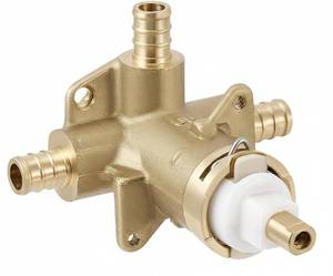 lot 8818 image: Delorin FP62325PF Compatible Pressure Balance Valve - 12 Brass PEX Crimp