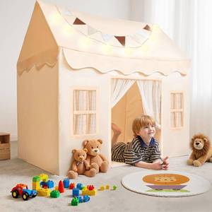 lot 8833 image: SYNCFUN Play Tent for Kids,Indoor & Outdoor Tent with Blanket,LED Lights & Flags for Toddler,Spacious 513552 Inch,Playhouse for Kids,Ideal Private Space for Reading & Play for Boys & Girls Age 3-7