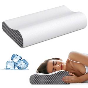 lot 8850 image: Cervical Neck Pillow for Pain Relief, Contour Memory Foam Pillows Ergonomic Pillow for Sleeping Bed Pillow Neck Support with Cooling Pillowcase Orthopedic Pillow for Side Back Sleepers