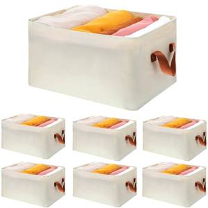 lot 8855 image: 6 Pack 19 L Large Closet Storage Baskets Bins for Shelves - 15x10.2x7.5 Inch  Fabric Closet Organizers and Storage with Handles Home Organization  Decorative Foldable Baskets for Organizing Clothes