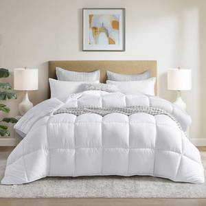 lot 8857 image: Dorrin Nessin Bedding White Winter Extra Fluffy Twin Size Down Alternative Comforter, Heavyweight All Season Fiberfill Comforter Duvet Insert with 8 Corner Tabs