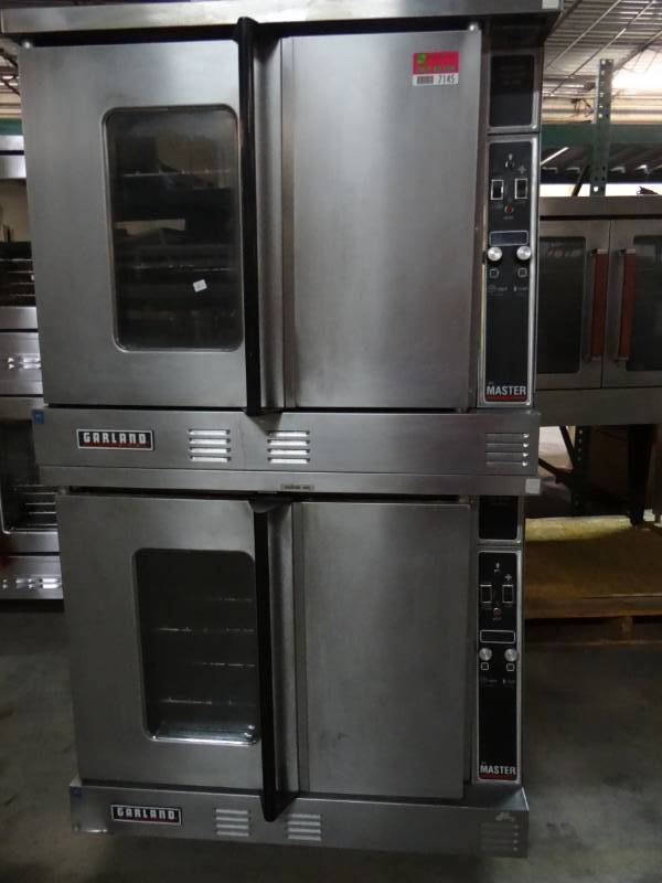 lot 7145 image: Garland Double Stack Gas Ovens