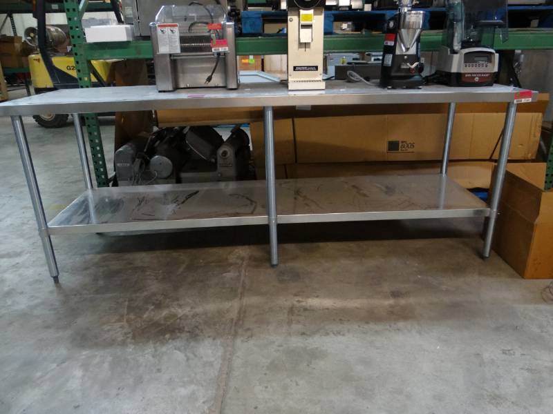 lot 7164 image: New  8FT Stainless Prep Table
