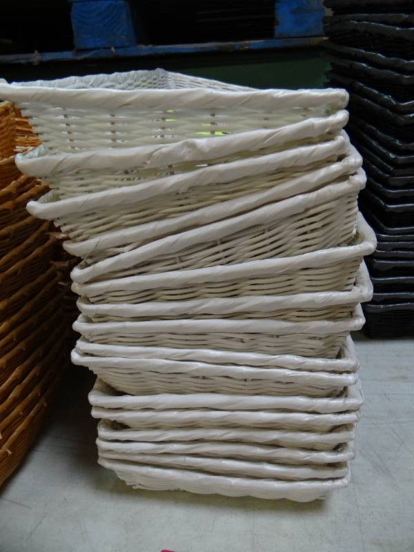 lot 7169 image: White Baskets Approx. 16