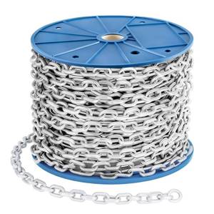 lot 8860 image: 3mm Galvanized Iron Hanging Chain Roll - Metal Chains for Light Chain & Outdoor Use, Bird Feeders, Artworks, Flowerpots & DIY Home Projects