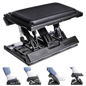 lot 8890 image: Scalebeard Foot Rest for Under Desk at Work,Height Adjustable Infinite Angle Ergonomic Foldable Footrest for Office, Gaming,Computer, Removable Pad Desk Foot Stool with Massage Beads,for All Seasons