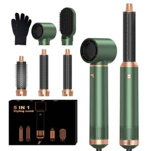 lot 8962 image: 5 in 1 Blow Dryer Brush, Upgrade Hair Dryer Brush Set Negative Ion Air Styler Curling Wrap Air Curler, Hot Air Brush Curling Iron Hair Styling Tools As A Gift for StraightCurlDrySmooth