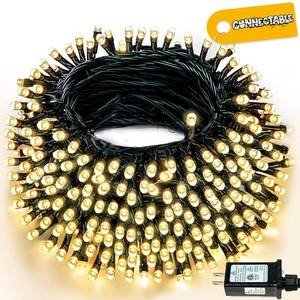 lot 8986 image: Connectable 240LED 88Ft 13Modes String Lights Outdoor Indoor  Extendable Green Wire Christmas String Lights with Timer  Twinkle Fairy Light Plug in for Xmas Tree Garden Decor Party (Warm White)