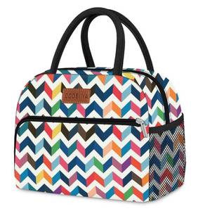 lot 8995 image: Coobiiya Lunch Bag Lunch Box for Women Men, Reusable Cute Lunchbag - Leakproof, Adult Insulated Lunch Box Tote with Large Capacity, Cooler Container for Work, Travel, Office Pattern