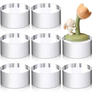 lot 8998 image: Remerry 8 Pcs Acrylic Round Blocks for Display Clear Polished Blocks for Display Clear Acrylic Edge Polished Base Display Riser for Table Showing Cosmetics Collectibles Figures (2 x 2 x 1 Inches)