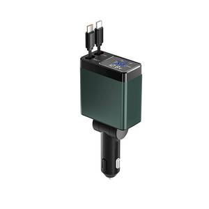 lot 9008 image: Retractable Car Charger, 4 in 1 Fast Charging 66W, Cigarette Lighter Adapter with USB C and iPhone Cord,Compatible with iPhone 16 1515 Pro Max14131211, Galaxy, Pixel