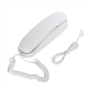 lot 9013 image: OFCN White OF-990 Slimline Wall-Mountable Basic Corded Telephone No AC Power Required