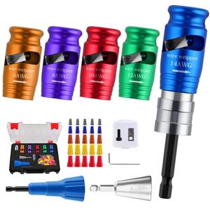 lot 9032 image: Wire Twister Tool for Drill for 68101214 AWG, 10 in 1 Quickly Drill Wire Stripping and Twisting Tool Kit