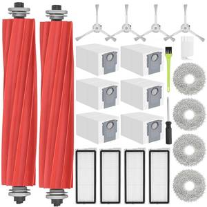 lot 9062 image: RUKHOOL Qrevo S Replacement Accessories for Roborock Qrevo SQrevo ProQrevo PlusQRevo MaxV Replacement Parts for Qrevo S Accessory Kit 2 Main Brushes 6 Dust Bags 4 Filters 4 Mop Pads 4 Side Brushes