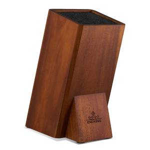 lot 9075 image: ENOKING Universal Knife Block without Knives, Acacia Wood Knife HolderKnife Organizer with Removable Plastic Bristles for Kitchen Counter Knife Storage Rack