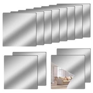 lot 9080 image: Chuangyinggo 12 x 12 Acrylic Flexible Mirror Sheets, 12 Pack Self-Adhesive Mirror Tiles, Square Cuttable Wall Stickers, Non-Glass, Safety Reflective for DIY Craft Home Wall Decor