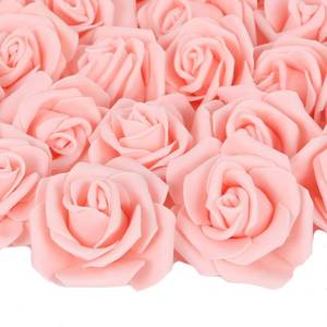 lot 9104 image: INSUNSIX Artificial Rose Flowers,100 pcs Foam Rose Flowers Bulk Peach Fake Flower Heads for DIY Crafts Wedding Bouquets Rose Wall Kissing Balls Bridal Shower Party Decorations(Peach)