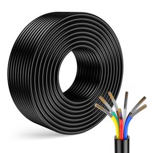 lot 9105 image: 7 Way Trailer Wire 25FT Heavy Duty 14 Gauge 7 Wire Trailer Wiring Harness Kit with Color-Coded Stranded CCA Conductors Weatherproof PVC Jacket for RV, Camper, Truck, Utility Trailer