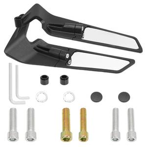 lot 9138 image: Anlseiod Motorcycle Mirrors Universal Adjustable 10MM  8MM for Duke 390 250 MT-07 Kawasaki Z400 Z650 Z900 Z1000 Stealth Mirrors Motorcycle Wind Wing Side Mirrors Rotating Rear View Mirror left right