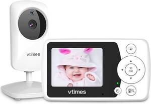 lot 9145 image: VTimes Baby Monitor No WiFi 2.4 Screen, Video Baby Camera Monitor Night Vision, 1000ft Range, 2X Zoom, Ideal for Elderly Pet (NO Charging Plug)