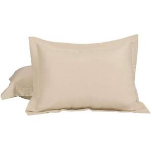 lot 9147 image: uxcell Pillow Shams 2 Pack Soft Brushed Microfiber Envelope Closure Pillowcases Standard(20x26) Tan