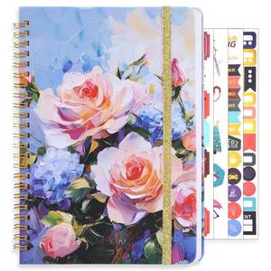 lot 9150 image: Lined Spiral Notebook, 140 Pages College Ruled Journal for Women A5 Journaling Notebooks for Work & Note Taking Perfect for Men Women Office Home School, 5.9 x 8.3-Pink Flower