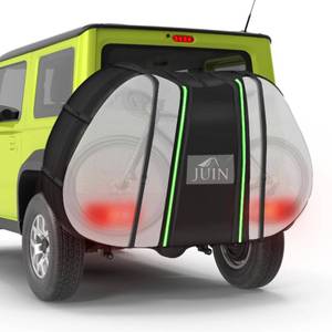 JUIN Bike Covers Outdoor Storage: 900D Heavy Duty Waterproof Bicycle Cover for Mountain Bikes - Motorcycle Travel Bike Cover for Transport on Rack - Outfits for 2 Bikes (Clear)