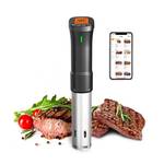 2.4G WIFI Sous Vide Cooker INKBIRD Sous Vide Machine with APP Control, 1000 Watts Immersion Circulator with APP Recipes Timer Alarm Mobile Notification, 3D Water Fast Heating Ultra-Quiet