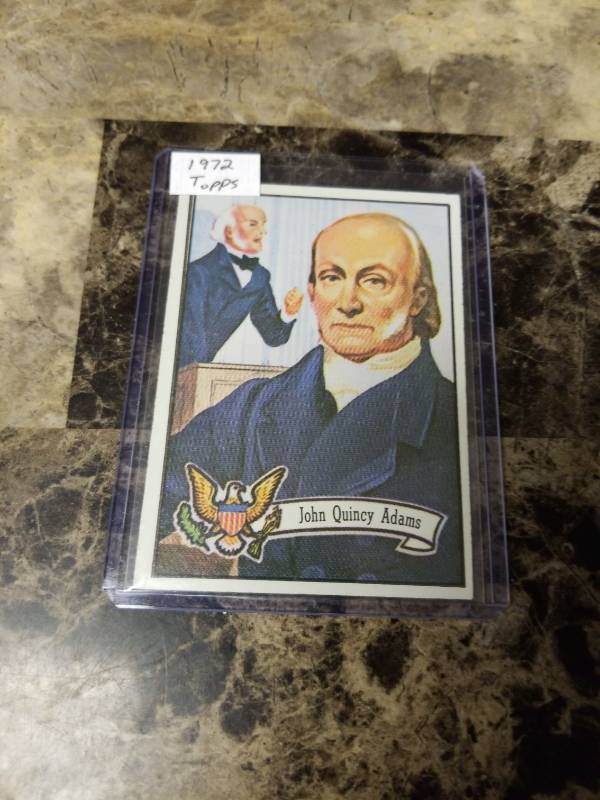 lot 1021 image: 1972 Topps John Quincy Adams US Presidents Card