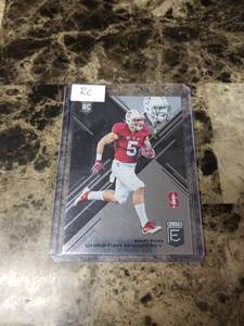 lot 1123 image: 2017 Panini Elite Draft Picks Christian McCaffrey Stanford Cardinals Rookie Card