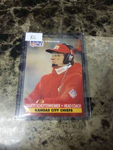 lot 1131 image: 1991 NFL Pro Set Marty Schottenheimer Kansas City Chiefs Rookie Football Card