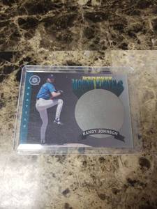 lot 1142 image: 1994 Donruss Mound Marvels Randy Johnson Seattle Mariners Baseball Card