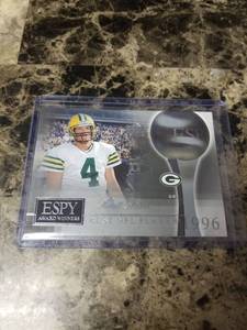 lot 1148 image: 2005 Upper Deck ESPY Award Winners Brett Favre Green Bay Packers Football Card