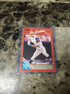 lot 1149 image: 1989 Leaf Donruss Bo Jackson Kansas City Royals Baseball Card