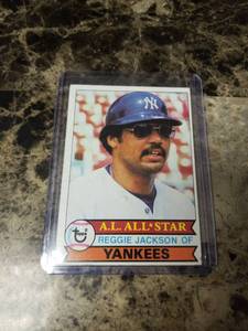lot 1171 image: 1979 Topps AL All Star Reggie Jackson New York Yankees Baseball Card
