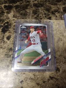 lot 1175 image: 2021 Topps Chrome Shohei Ohtani Los Angeles Angels Baseball Card