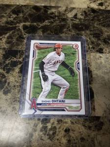 lot 1181 image: 2021 Topps Bowman Chrome Shohei Ohtani Los Angeles Angels Baseball Card