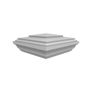lot 1362 image: SET OF 6.  4 in. x 4 in. White New England Post Cap with Glue