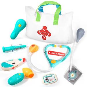 lot 1371 image: Doctor Kit for Toddlers 3-5 - Preschool Pretend Play Medical Kit with Stethoscope, Blood Pressure Cuff and Carrying Bag- Dress Up Toys for Kids Ages 3 Years
