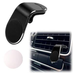 lot 1379 image: Lyreh Mobile Phone Navigation Magnetic Bracket, 360° Rotational L-Type Magnetic Car Mount Universal Phone Holder Air Vent Car Magnet Mount for All Smartphones (Black)