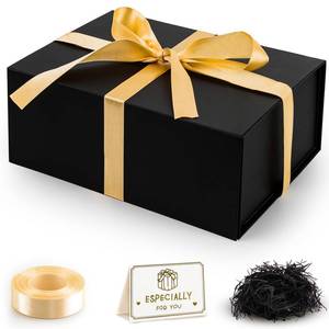 lot 1396 image: Gift Box, 9.05x6.7x2.7 Gift Boxes with Closure Lids for Presents Groomsman Proposal Box, Large Magnetic Gift Box for Wrapping Gifts, Valentines Day Decorations, Birthday Proposal Gift, Ribbon, Filler